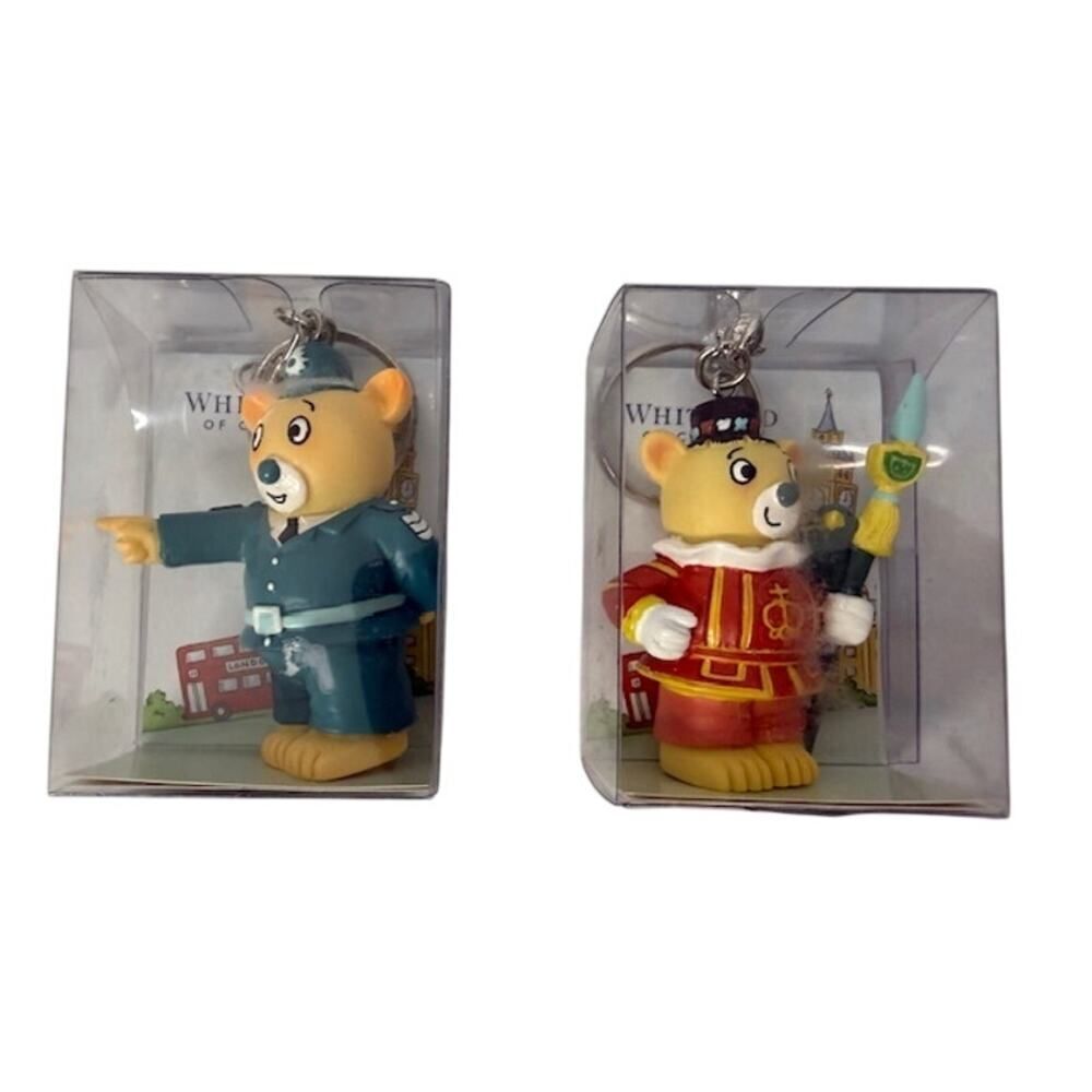 Whittard of Chelsea Walter the Bear Beefeater & Police Officer London Keychains